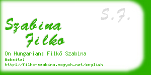szabina filko business card