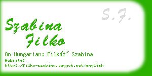 szabina filko business card